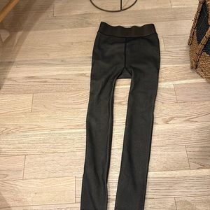 Faux translucent warm fleece tights.